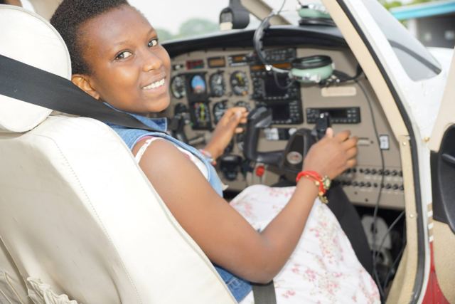 At the controls
